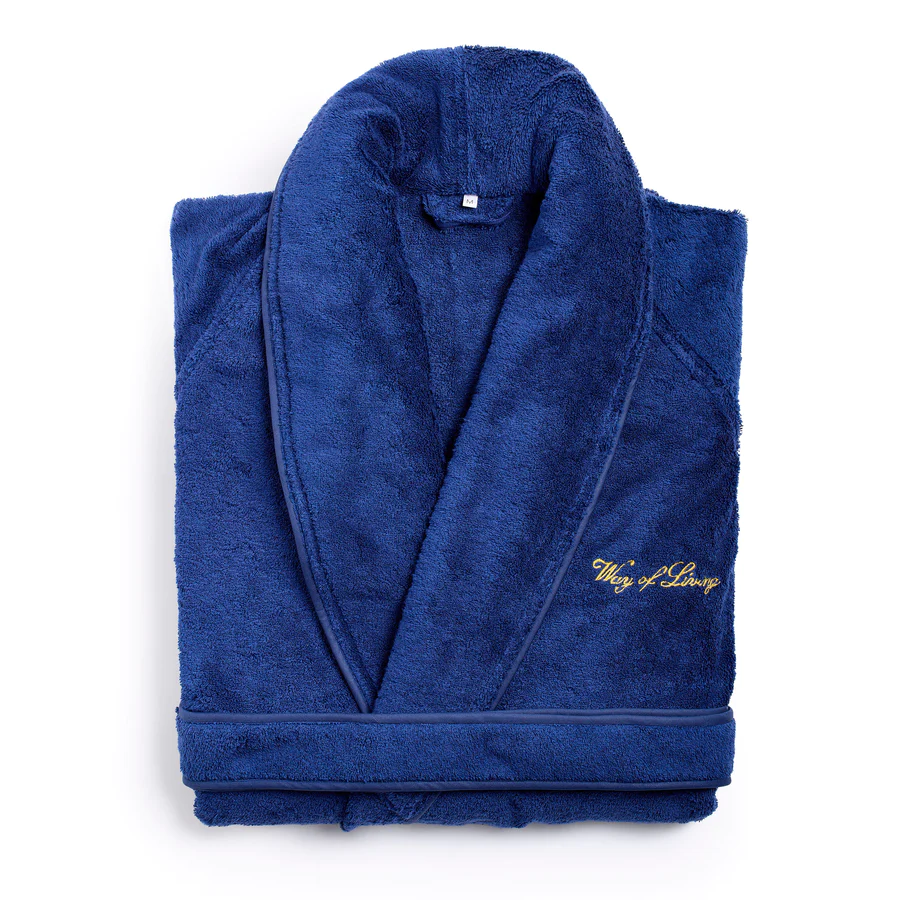 SILVER OSTRICH BATHROBE