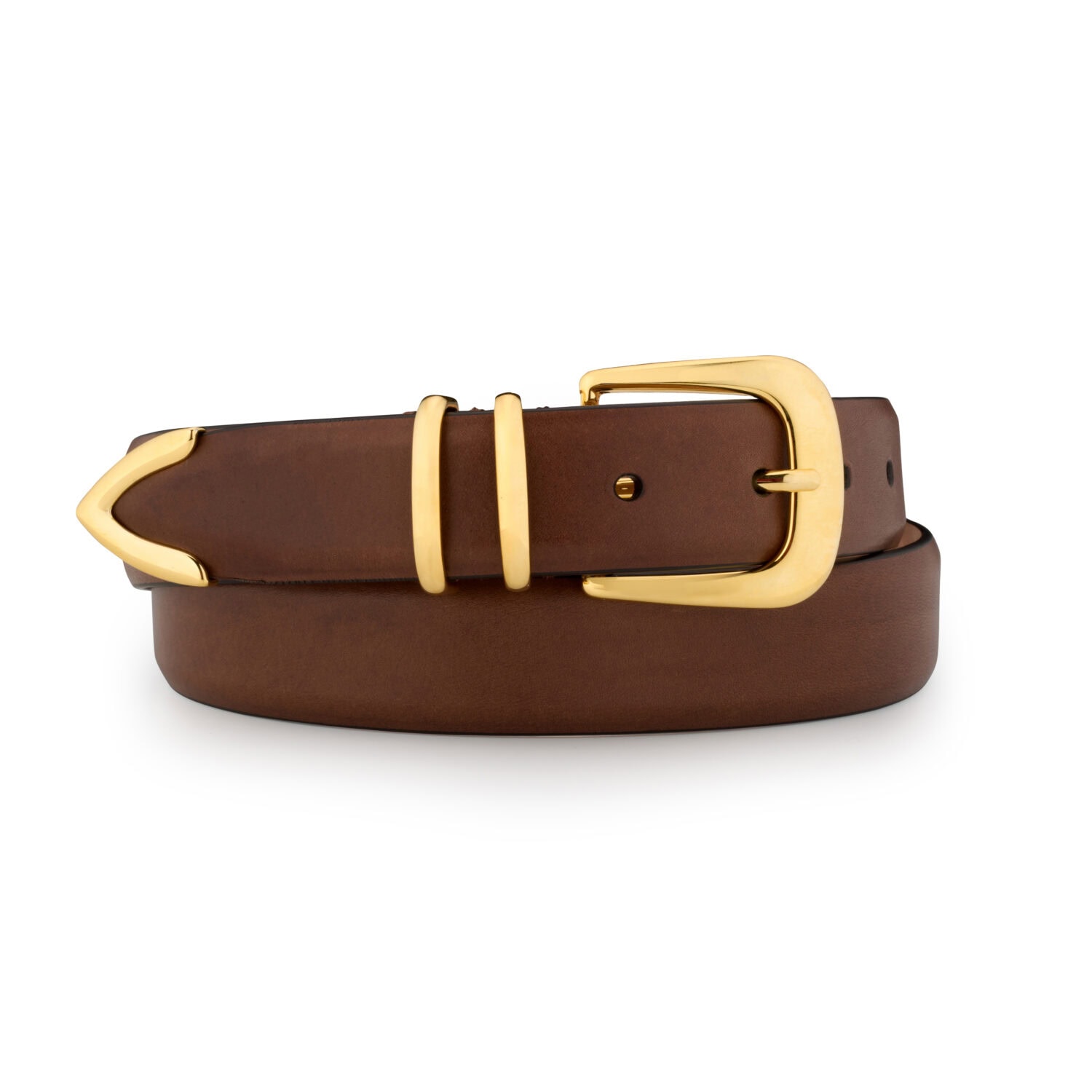 Silver Ostrich - Luxury belts handmade in Italy - First Class Gold and Brown Series